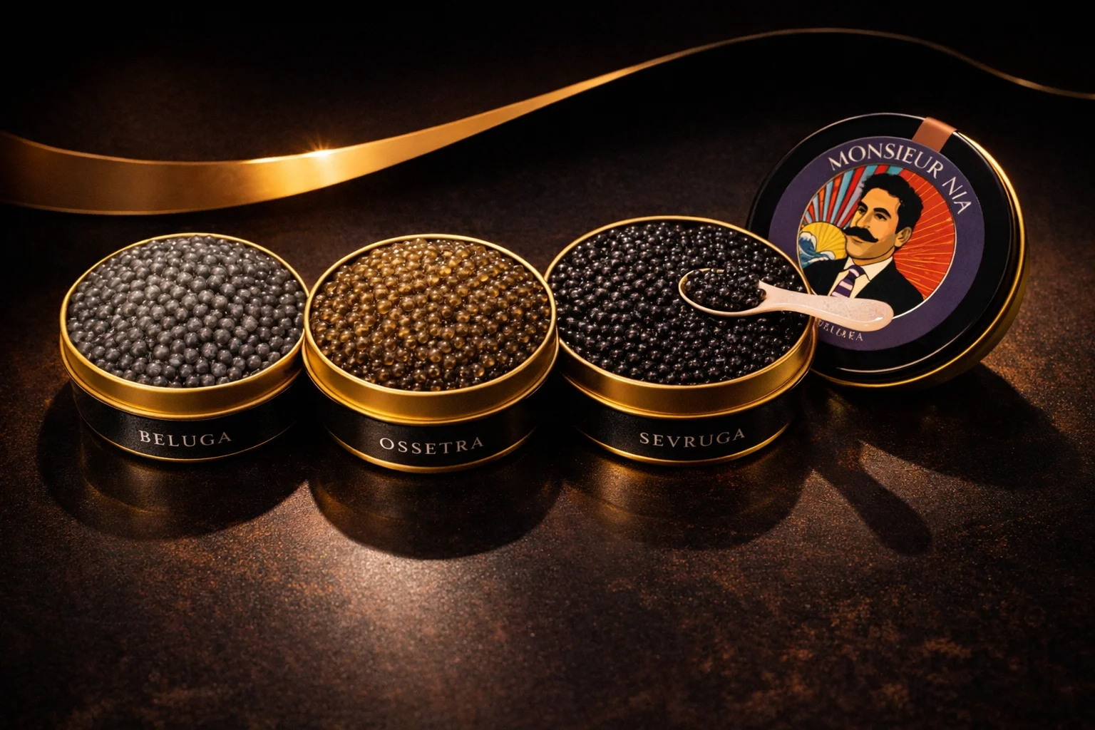 caviar tasting with champagne luxury germany table setup