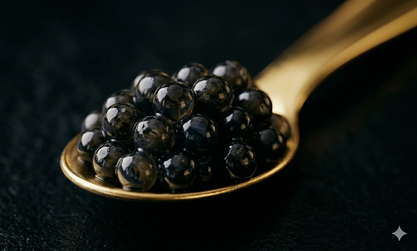 caviar texture pearls close up